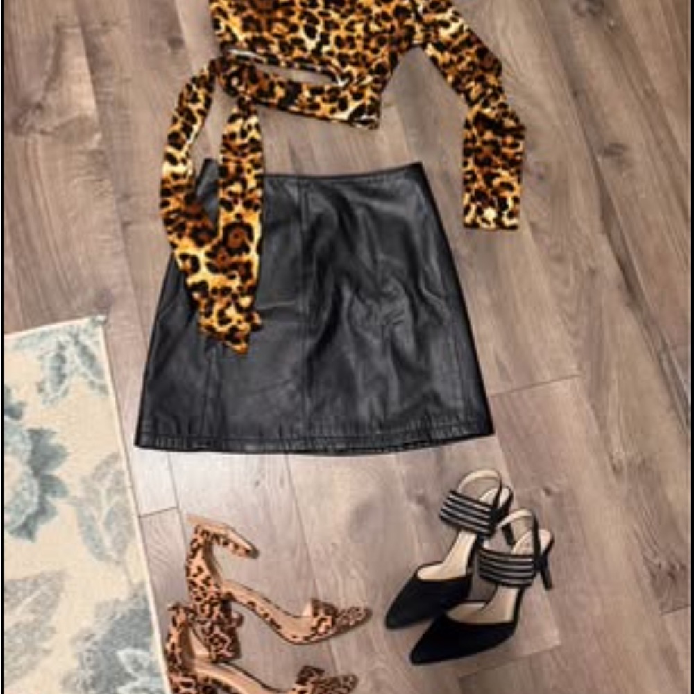 Wilson Black Leather skirt